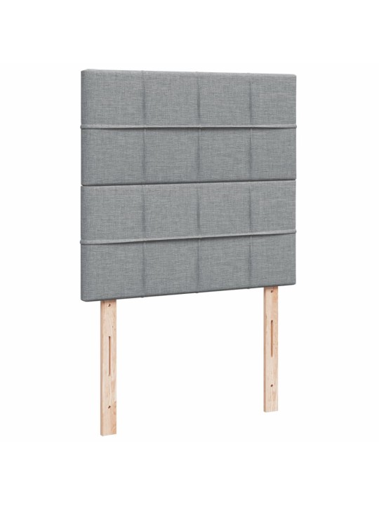 Box spring postel s matrací světle šedý 100 x 200 cm textil