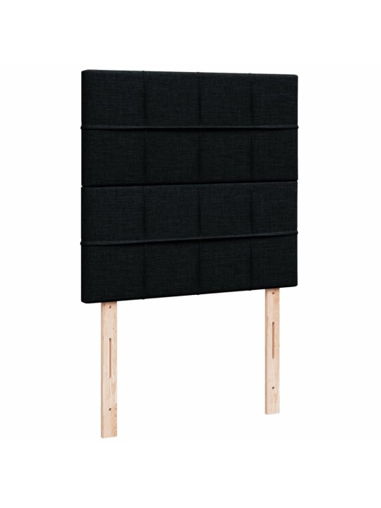 Box spring postel s matrací černá 100 x 200 cm textil