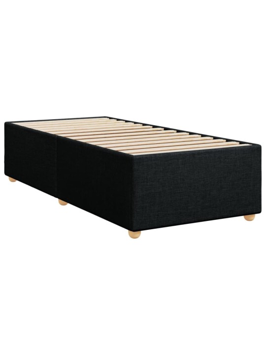Box spring postel s matrací černá 100 x 200 cm textil