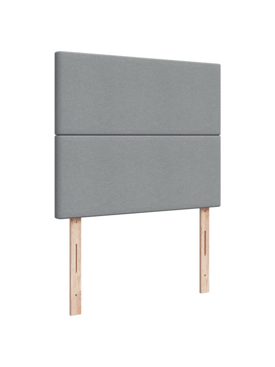 Box spring postel s matrací světle šedá 120x190 cm textil