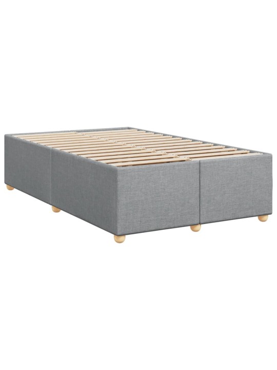 Box spring postel s matrací světle šedá 120x190 cm textil