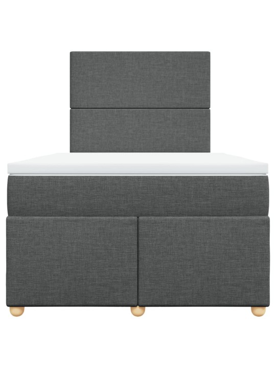 Box spring postel s matrací tmavě šedá 120x190 cm textil