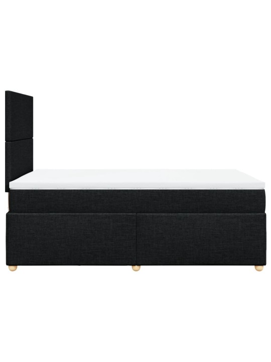 Box spring postel s matrací černá 120x190 cm textil