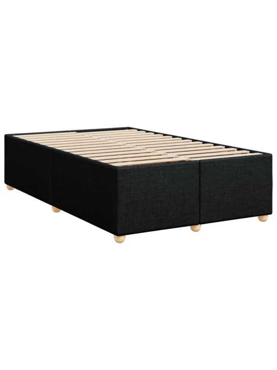 Box spring postel s matrací černá 120x190 cm textil
