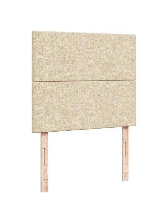 Box spring postel s matrací krémová 120x190 cm textil
