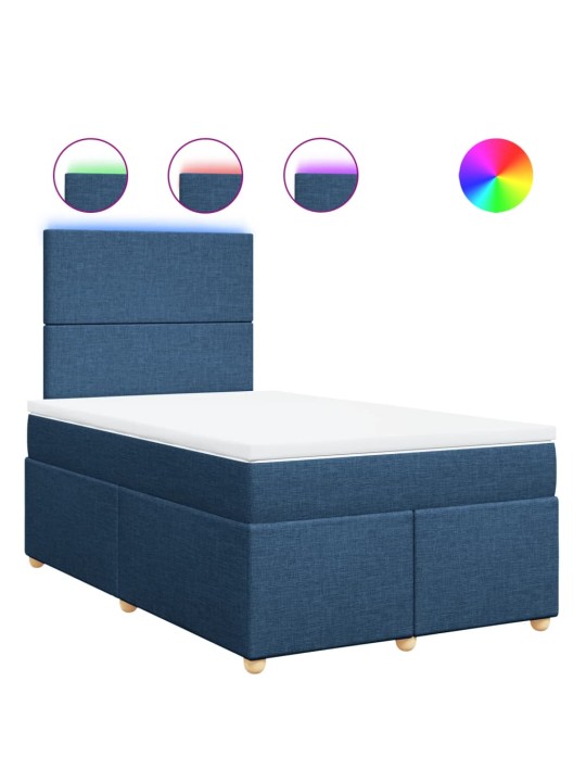 Box spring postel s matrací černá 120x190 cm textil