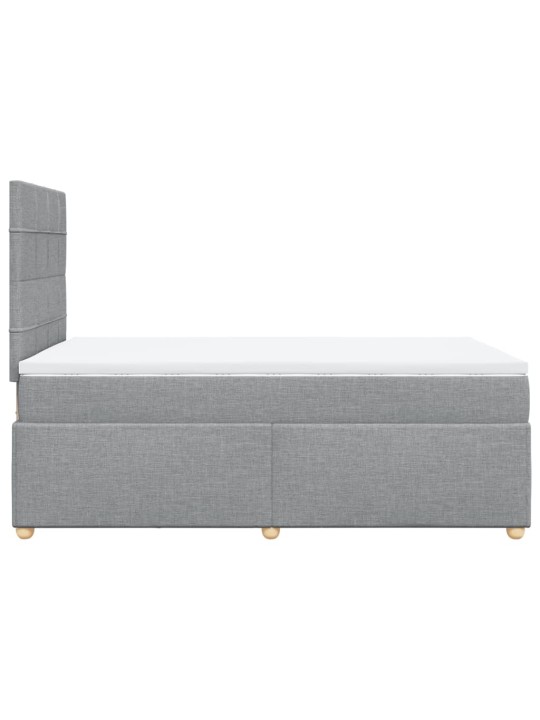Box spring postel s matrací světle šedá 120x190 cm textil