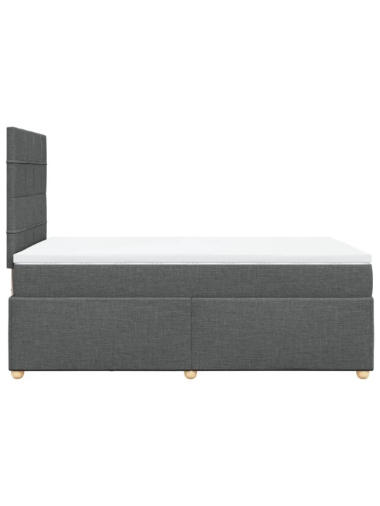 Box spring postel s matrací tmavě šedá 120x190 cm textil