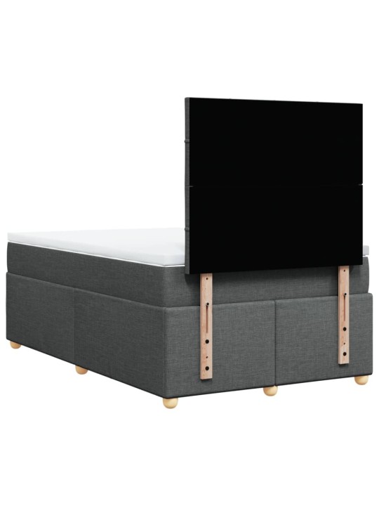 Box spring postel s matrací tmavě šedá 120x190 cm textil