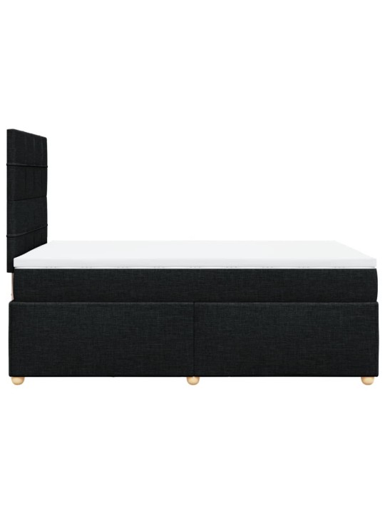 Box spring postel s matrací černá 120x190 cm textil