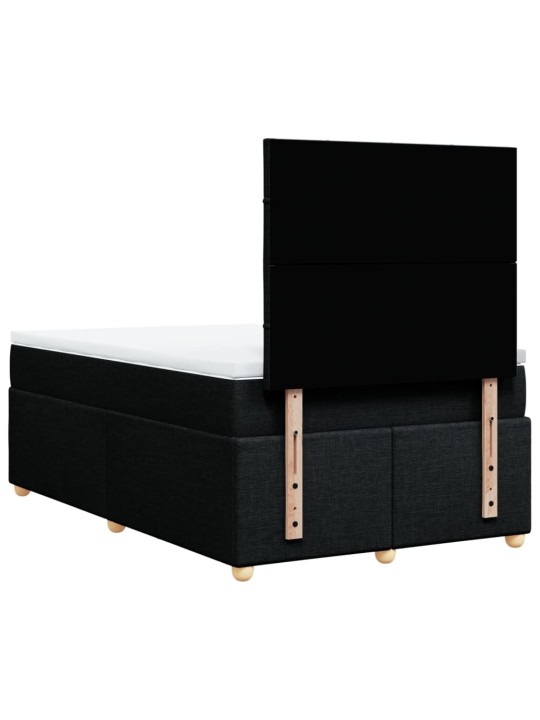 Box spring postel s matrací černá 120x190 cm textil