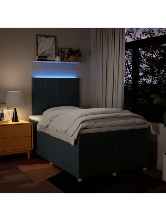 Box spring postel s matrací černá 120x190 cm textil