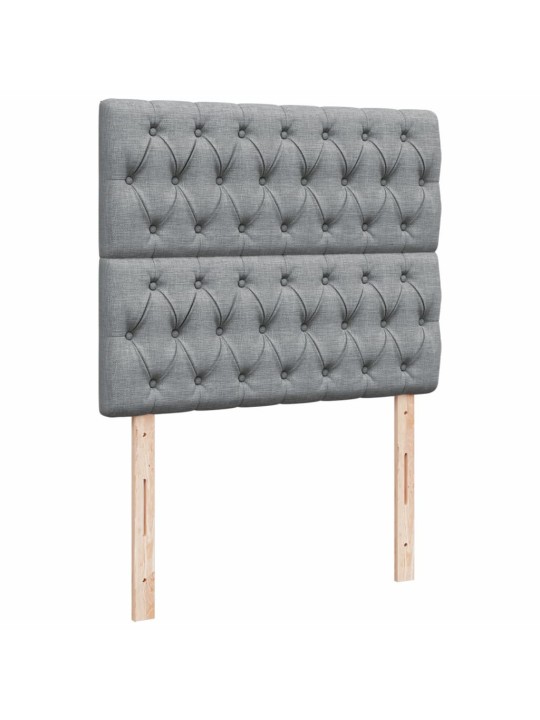 Box spring postel s matrací světle šedá 120x190 cm textil