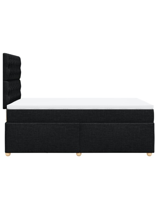 Box spring postel s matrací černá 120x190 cm textil