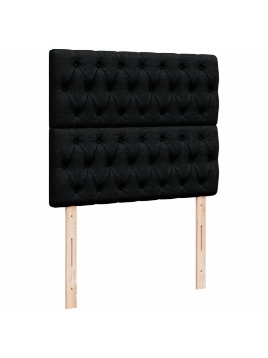 Box spring postel s matrací černá 120x190 cm textil