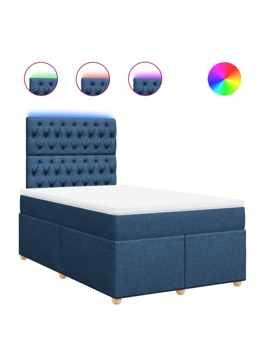 Box spring postel s matrací černá 120x190 cm textil