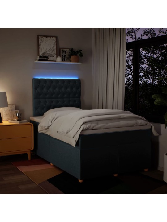 Box spring postel s matrací černá 120x190 cm textil