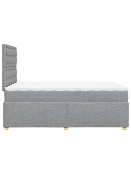 Box spring postel s matrací světle šedá 120x190 cm textil