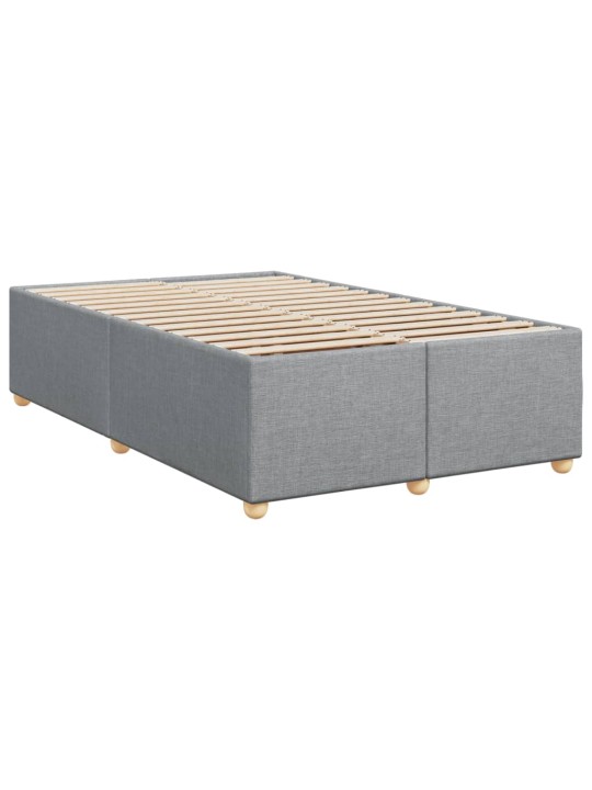 Box spring postel s matrací světle šedá 120x190 cm textil
