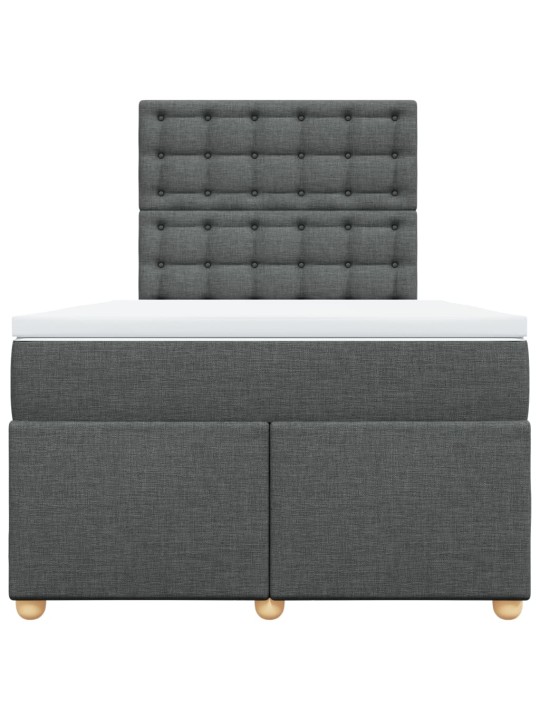 Box spring postel s matrací tmavě šedá 120x190 cm textil