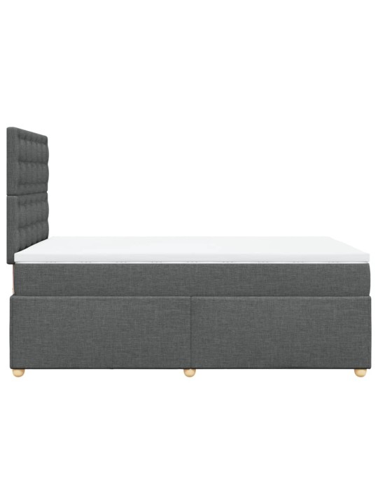 Box spring postel s matrací tmavě šedá 120x190 cm textil