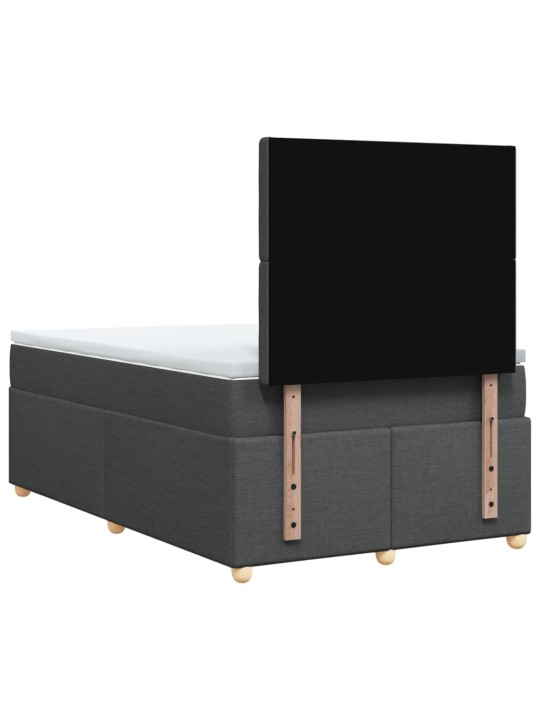 Box spring postel s matrací tmavě šedá 120x190 cm textil