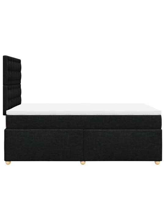 Box spring postel s matrací černá 120x190 cm textil