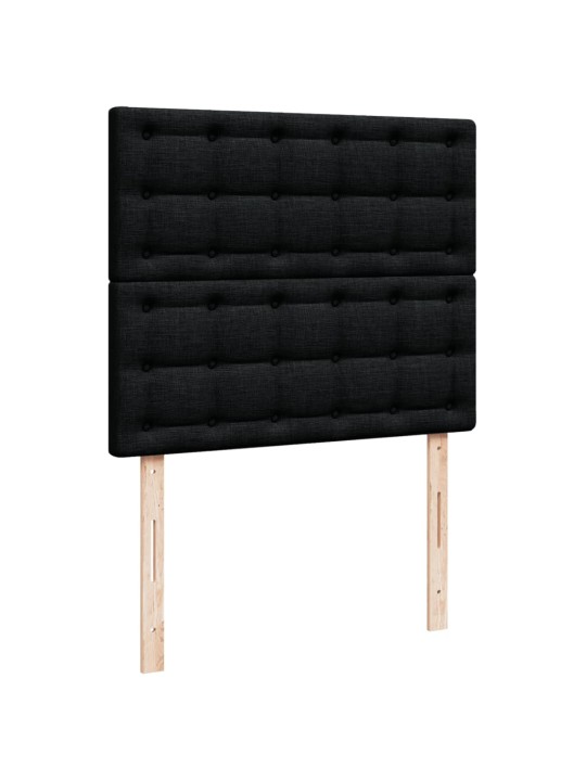 Box spring postel s matrací černá 120x190 cm textil