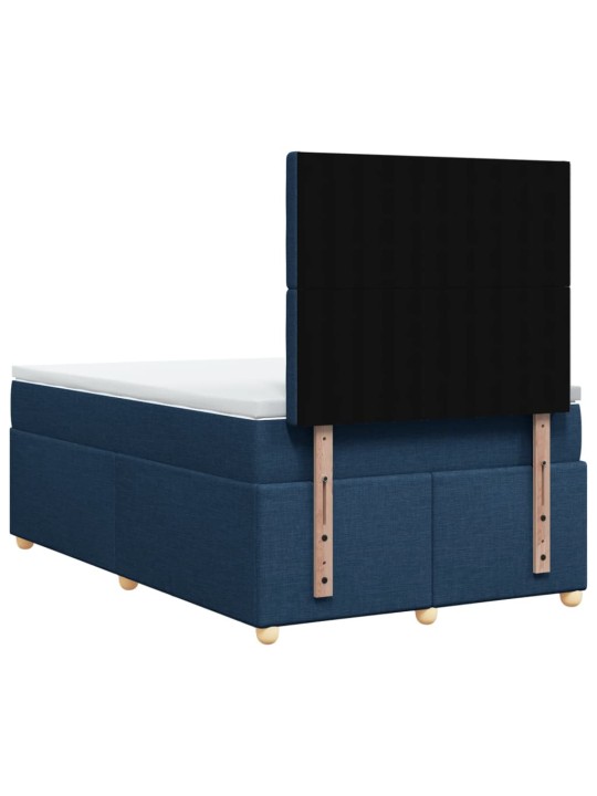 Box spring postel s matrací černá 120x190 cm textil