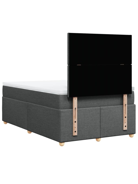 Box spring postel s matrací tmavě šedá 120x200 cm textil
