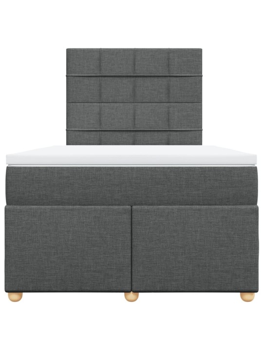 Box spring postel s matrací tmavě šedá 120x200 cm textil