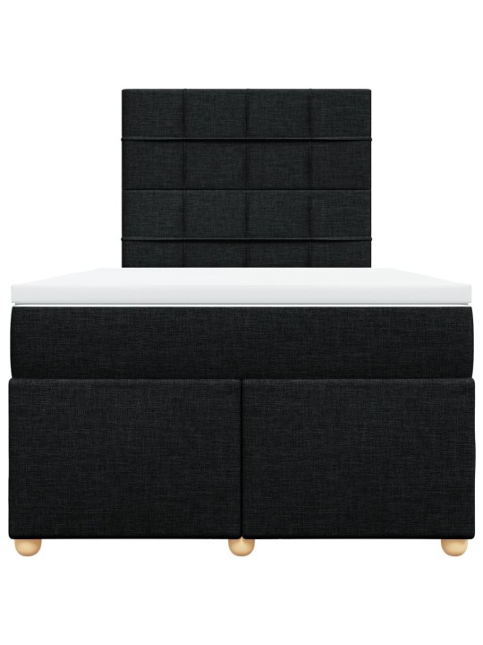 Box spring postel s matrací černá 120x200 cm textil