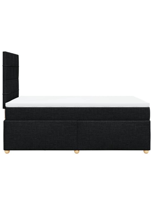 Box spring postel s matrací černá 120x200 cm textil