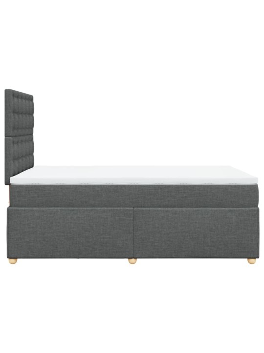 Box spring postel s matrací tmavě šedá 120x200 cm textil