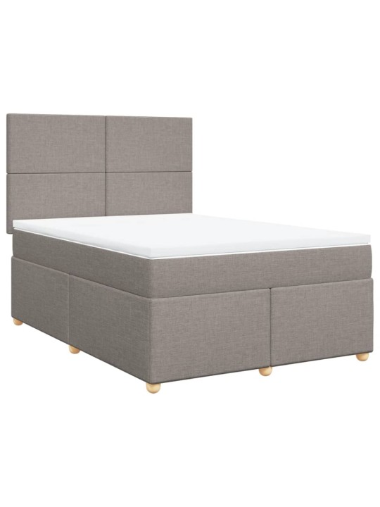 Box spring postel s matrací taupe 140x190 cm textil