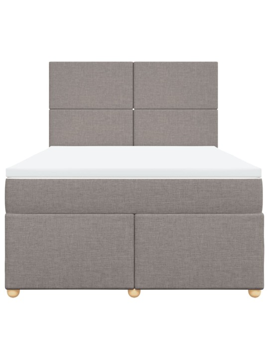 Box spring postel s matrací taupe 140x190 cm textil
