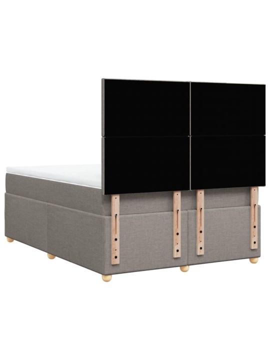 Box spring postel s matrací taupe 140x190 cm textil