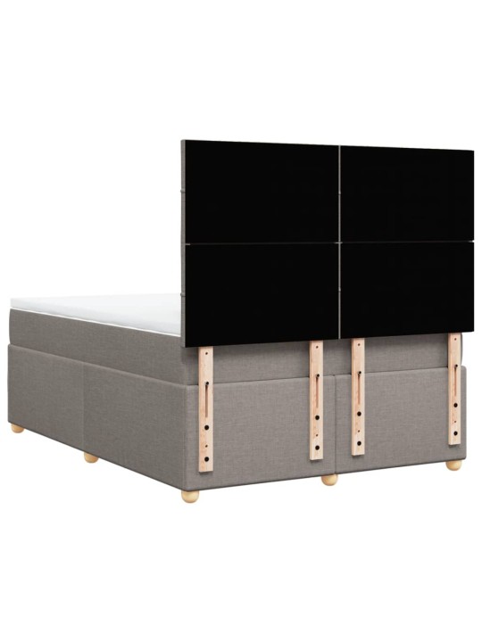 Box spring postel s matrací taupe 140x190 cm textil