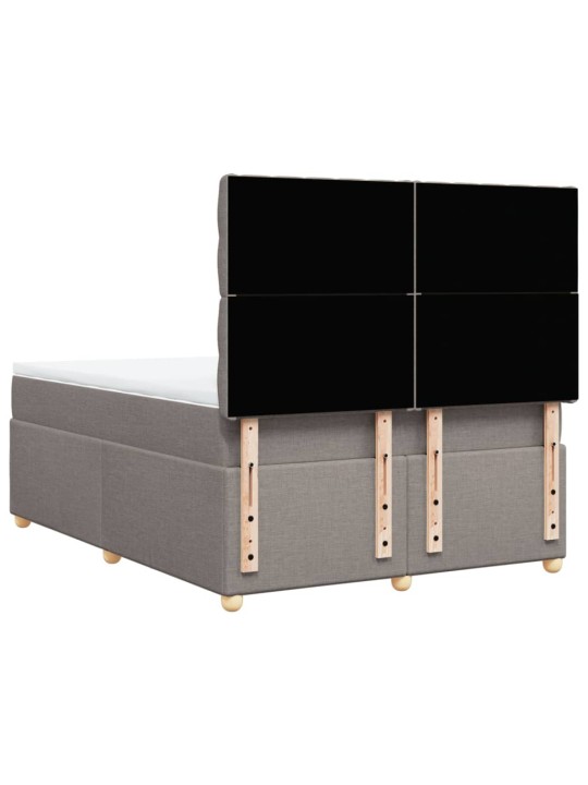 Box spring postel s matrací taupe 140x190 cm textil