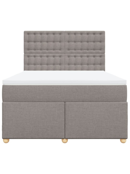 Box spring postel s matrací taupe 140x190 cm textil