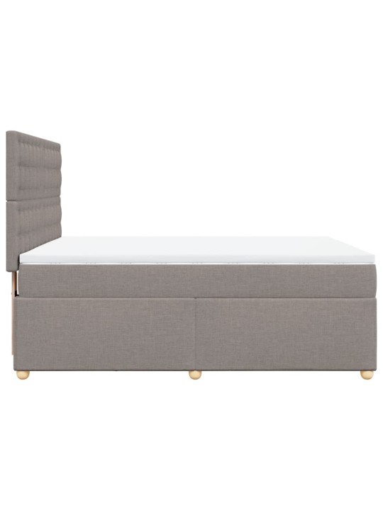 Box spring postel s matrací taupe 140x190 cm textil