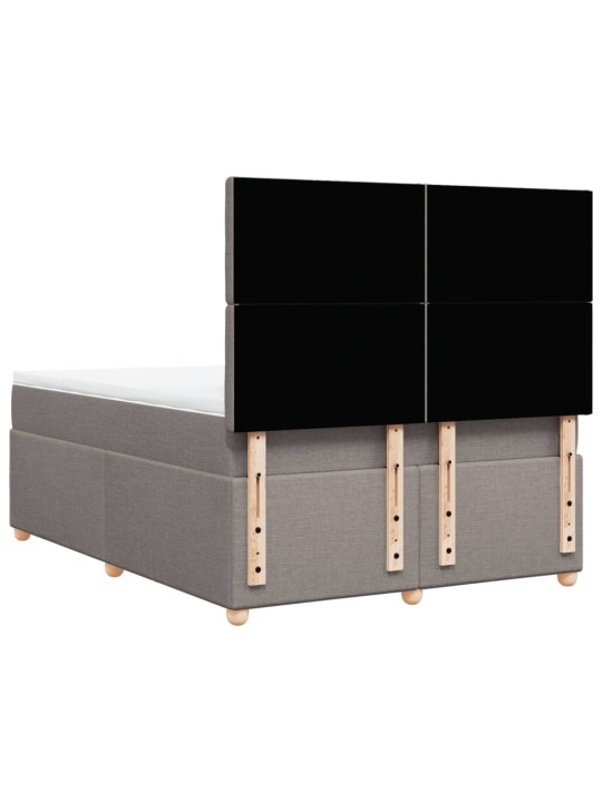 Box spring postel s matrací taupe 140x190 cm textil