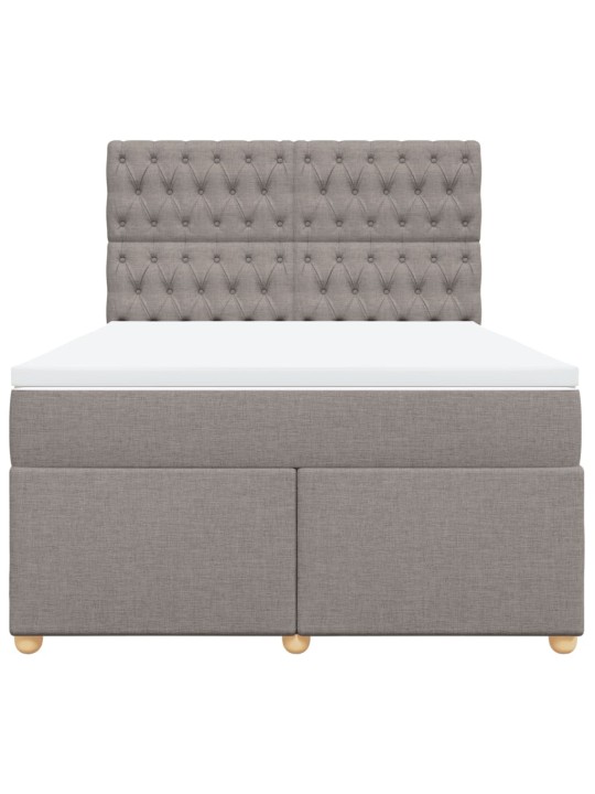 Box spring postel s matrací taupe 140x200 cm textil