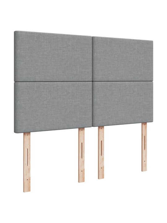 Box spring postel s matrací světle šedá 160 x 200 cm textil