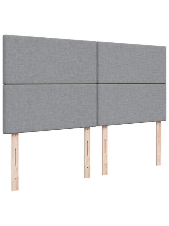 Box spring postel s matrací světle šedá 180 x 200 cm textil