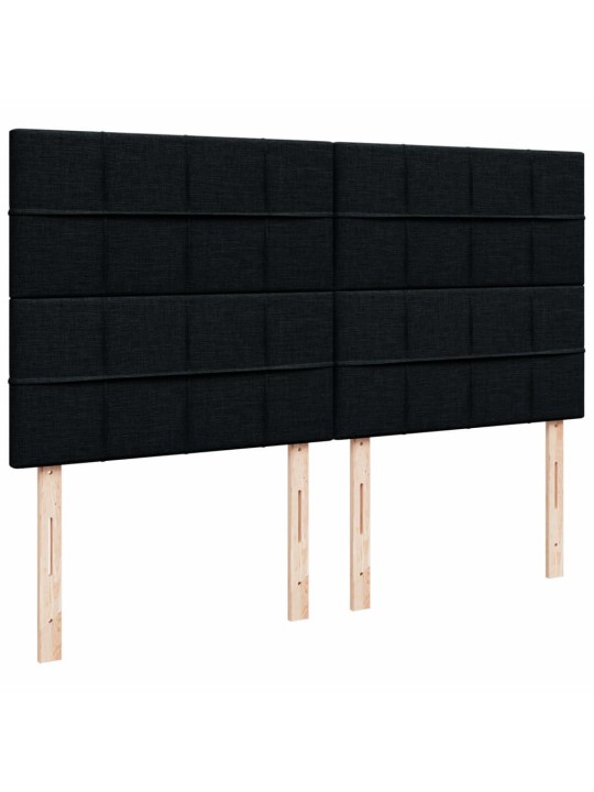 Box spring postel s matrací černá 180x200 cm textil