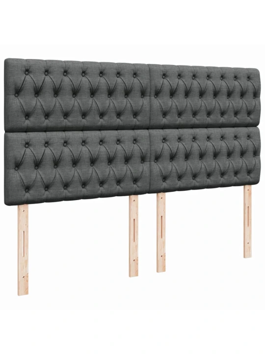 Box spring postel s matrací tmavě šedá 180x200 cm textil