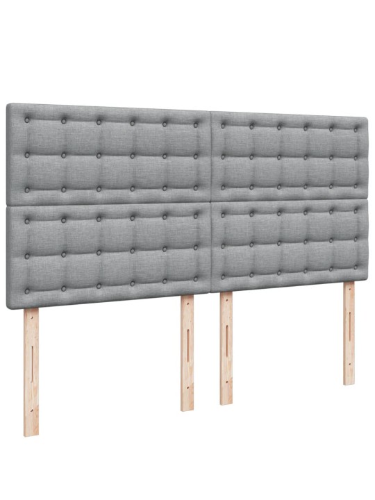 Box spring postel s matrací světle šedá 180 x 200 cm textil