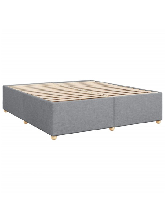 Box spring postel s matrací světle šedá 180 x 200 cm textil
