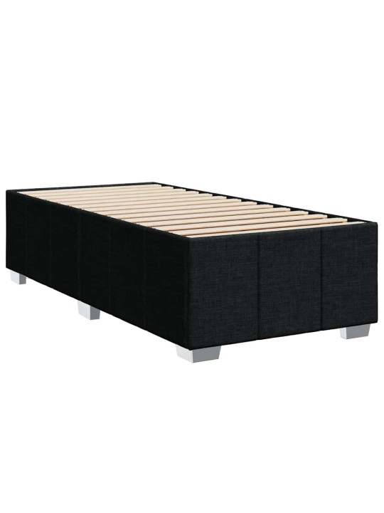 Box spring postel s matrací černá 80 x 200 cm textil